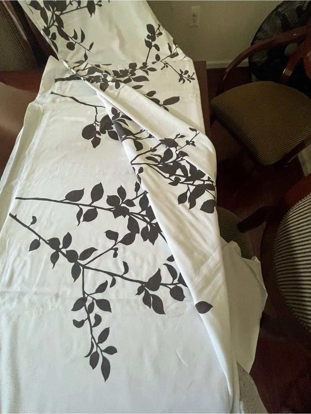 Hillcrest KS Duvet Cover with Brown Botanical Branch Design